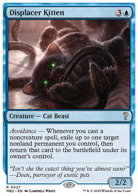 Displacer Kitten (White Border) [Mystery Booster 2]