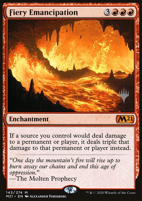 Fiery Emancipation [Core Set 2021 Prerelease Promos]