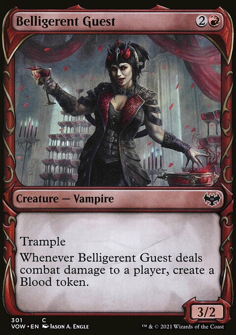 Belligerent Guest (Showcase Fang Frame) [Innistrad: Crimson Vow]