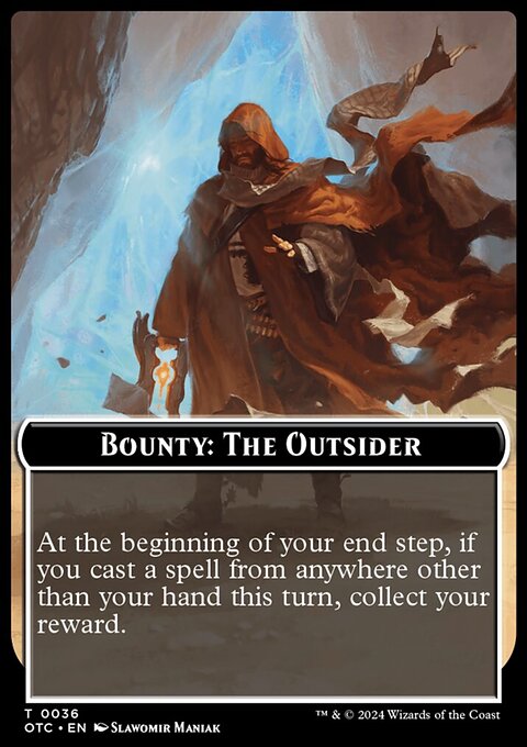 Bounty: The Outsider // Bounty Rules Double-Sided Token [Outlaws of Thunder Junction Commander Tokens]