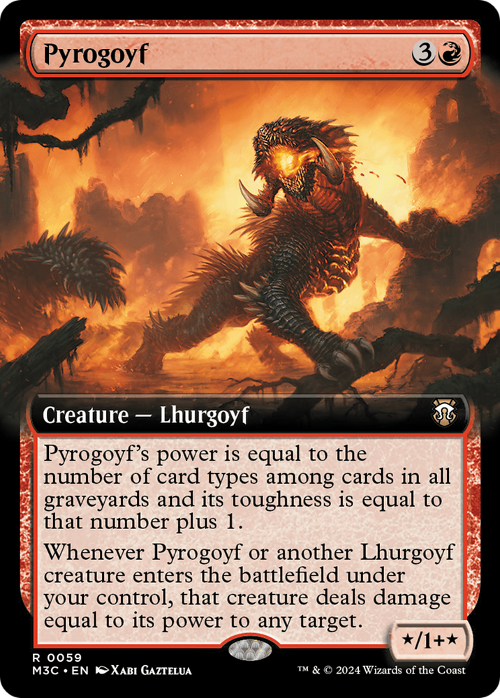Pyrogoyf (Extended Art) [Modern Horizons 3 Commander]