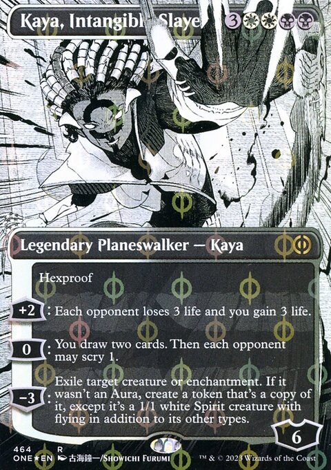 Kaya, Intangible Slayer (Borderless Manga Step-and-Compleat Foil) [Phyrexia: All Will Be One]