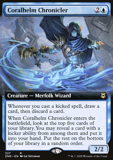 Coralhelm Chronicler (Extended Art) [Zendikar Rising]