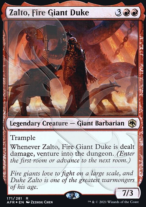 Zalto, Fire Giant Duke (Ampersand Promo) [Dungeons & Dragons: Adventures in the Forgotten Realms Promos]