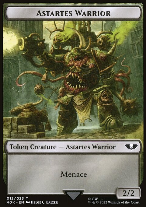 Astartes Warrior // Plaguebearer of Nurgle Double-Sided Token [Warhammer 40,000 Tokens]