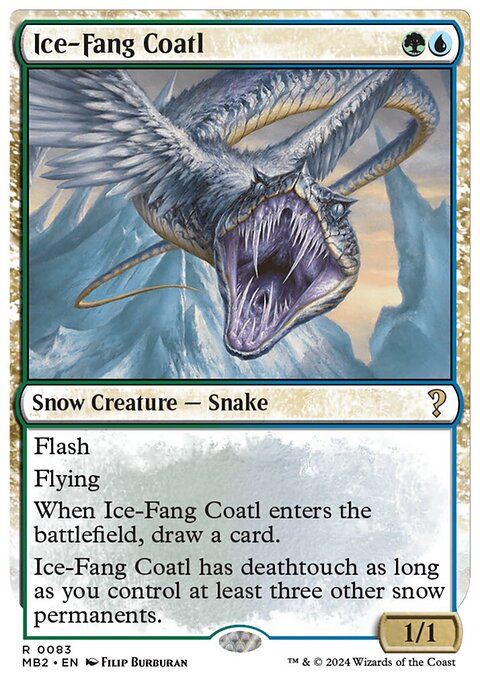 Ice-Fang Coatl (White Border) [Mystery Booster 2]