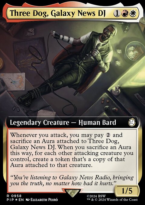 Three Dog, Galaxy News DJ (Extended Art) (Surge Foil) [Fallout]