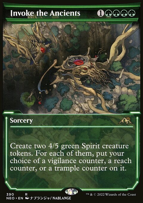 Invoke the Ancients (Showcase Soft Glow) [Kamigawa: Neon Dynasty]