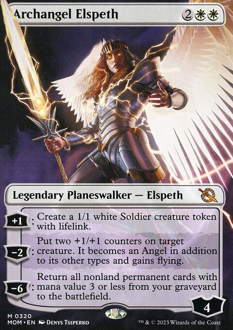 Archangel Elspeth (Borderless Alternate Art) [March of the Machine]