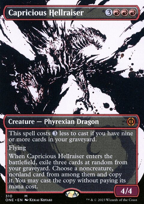 Capricious Hellraiser (Borderless Ichor) [Phyrexia: All Will Be One]