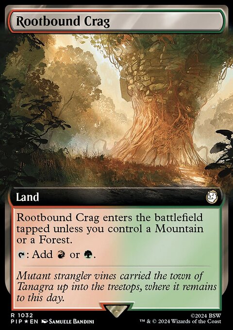 Rootbound Crag (Extended Art) (Surge Foil) [Fallout]