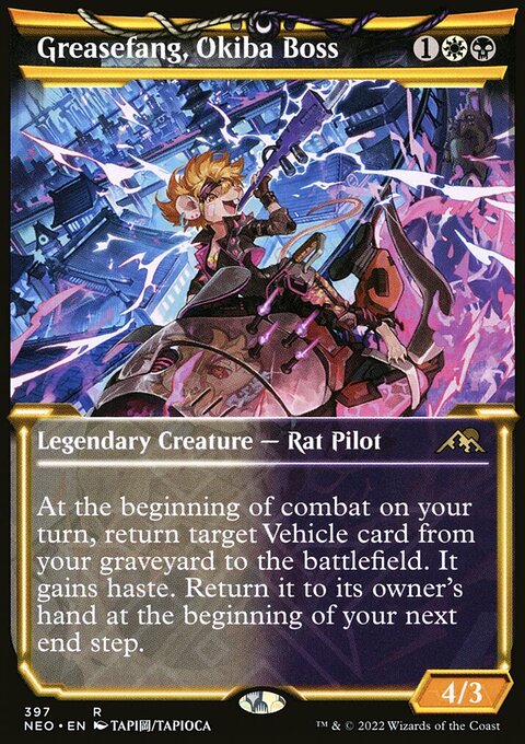 Greasefang, Okiba Boss (Showcase Soft Glow) [Kamigawa: Neon Dynasty]