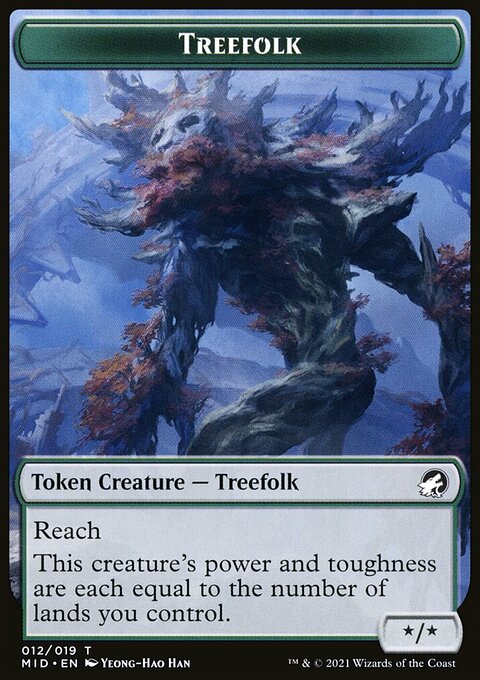 Treefolk Token [Innistrad: Midnight Hunt Tokens]