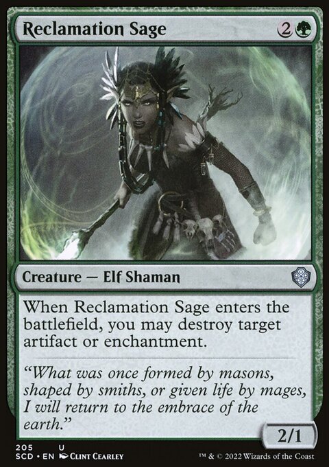 Reclamation Sage [Starter Commander Decks]