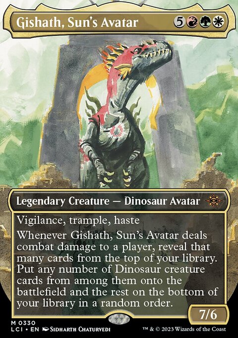 Gishath, Sun's Avatar (Borderless) [The Lost Caverns of Ixalan]