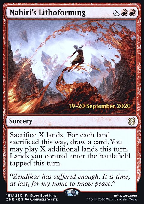 Nahiri's Lithoforming [Zendikar Rising Prerelease Promos]