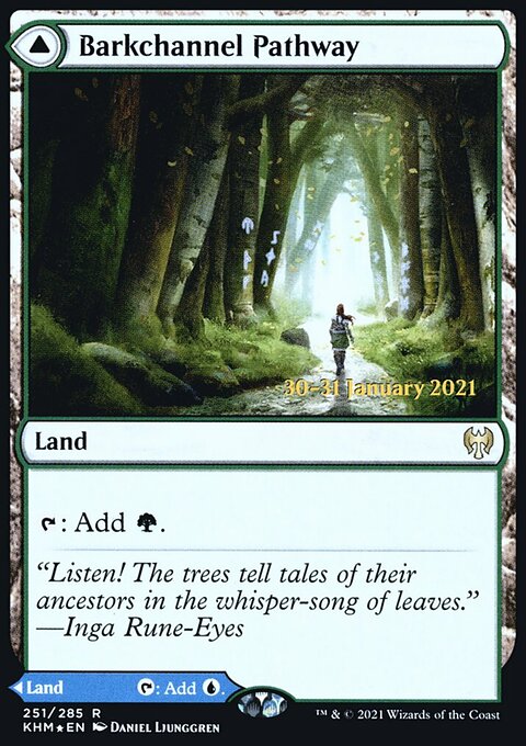 Barkchannel Pathway // Tidechannel Pathway [Kaldheim Prerelease Promos]