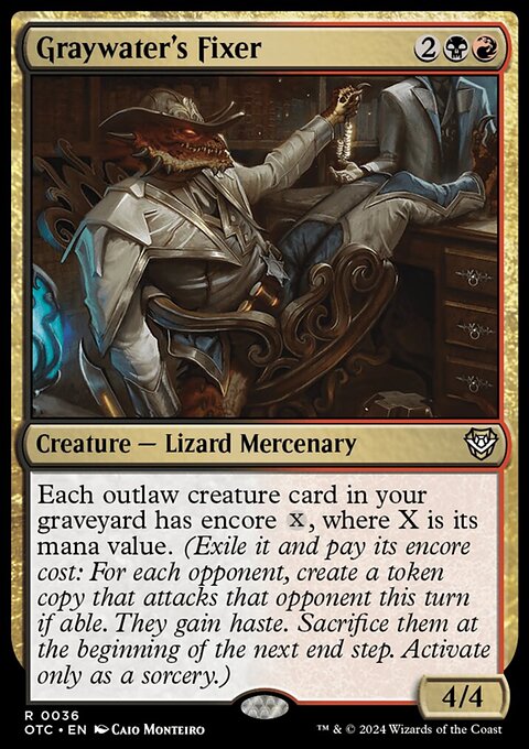 Graywater's Fixer [Outlaws of Thunder Junction Commander]