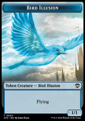 Bird Illusion // Elemental (0014) Double-Sided Token [Outlaws of Thunder Junction Commander Tokens]