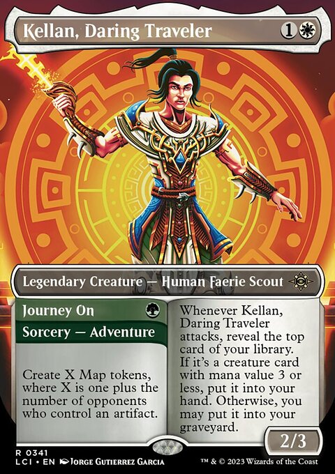 Kellan, Daring Traveler (Borderless) [The Lost Caverns of Ixalan]
