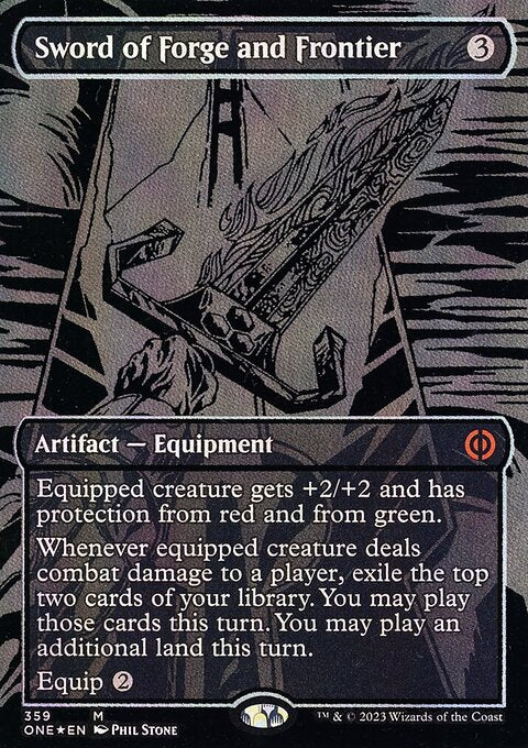 Sword of Forge and Frontier (Oil Slick Raised Foil) [Phyrexia: All Will Be One]