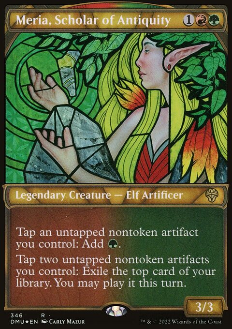 Meria, Scholar of Antiquity (Showcase Textured) [Dominaria United]