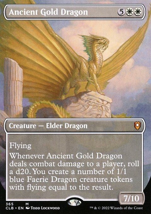 Ancient Gold Dragon (Borderless Alternate Art) [Commander Legends: Battle for Baldur's Gate]