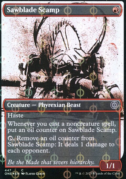 Sawblade Scamp (Showcase Ichor Step-and-Compleat Foil) [Phyrexia: All Will Be One]