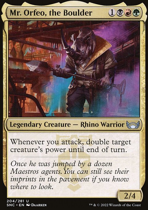 Mr. Orfeo, the Boulder [Streets of New Capenna]