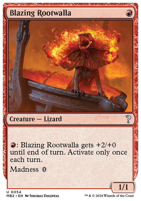 Blazing Rootwalla (White Border) [Mystery Booster 2]