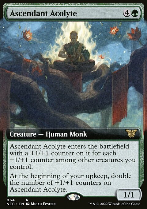 Ascendant Acolyte (Extended Art) [Kamigawa: Neon Dynasty Commander]