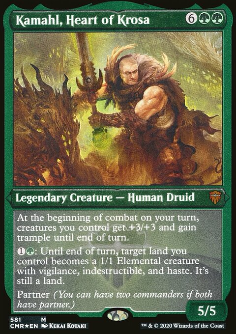 Kamahl, Heart of Krosa (Etched) [Commander Legends]
