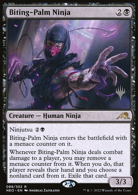 Biting-Palm Ninja [Kamigawa: Neon Dynasty Prerelease Promos]