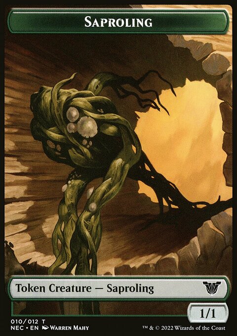 Saproling // Spirit (002) Double-Sided Token [Kamigawa: Neon Dynasty Commander Tokens]