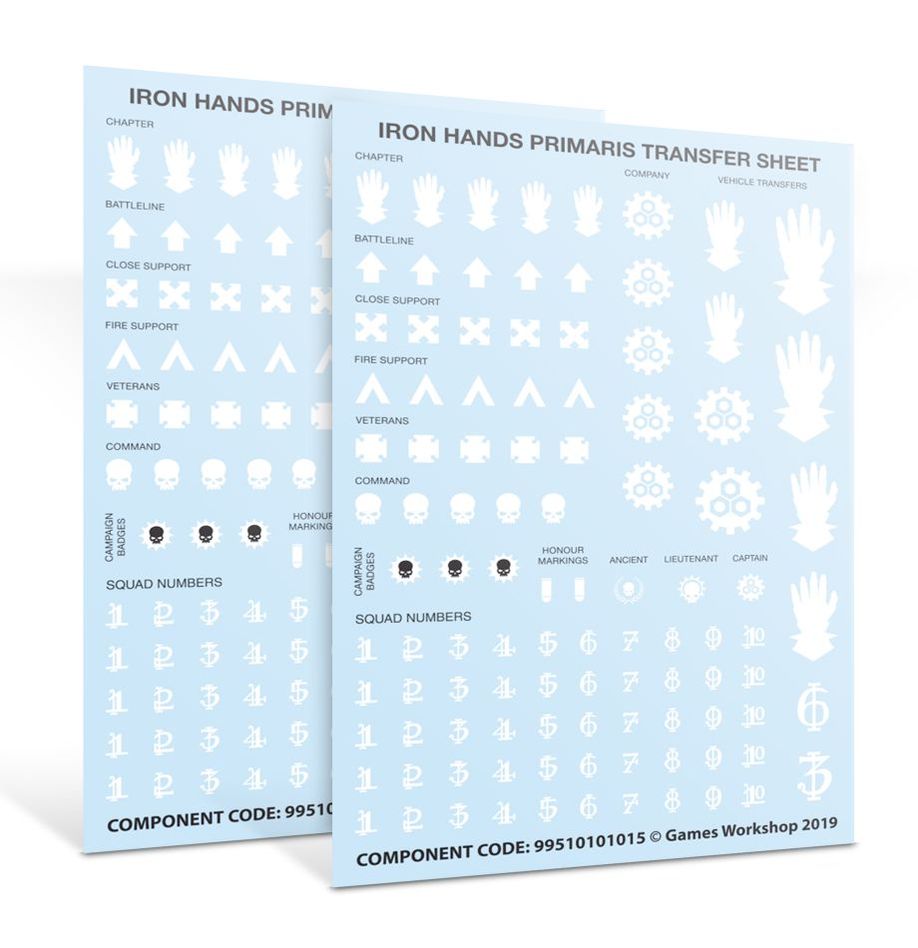 Warhammer 40,000: Iron Hands Primaris Upgrades & Transfers