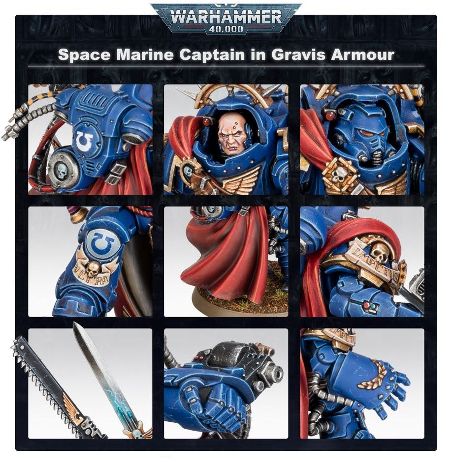 Warhammer 40,000: Space Marines: Captain In Gravis Armour