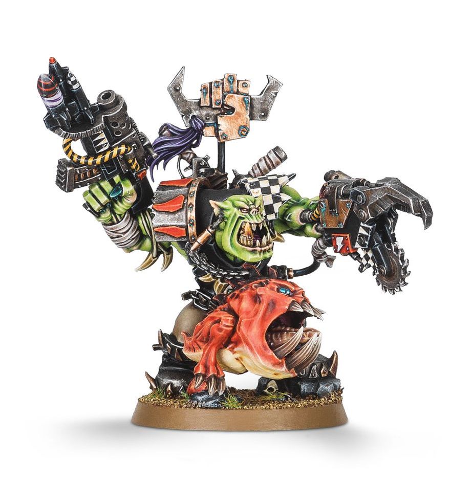 Warhammer 40,000: Orks - Ork Warboss with Attack Squig