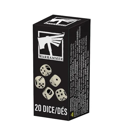 Warhammer 20 White Dice