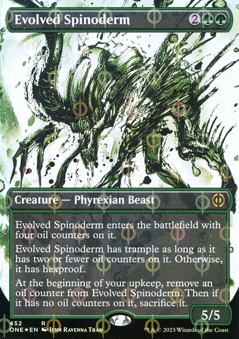 Evolved Spinoderm (Borderless Ichor Step-and-Compleat Foil) [Phyrexia: All Will Be One]