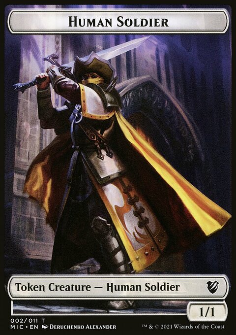 Eldrazi Spawn // Human Soldier Double-Sided Token [Innistrad: Midnight Hunt Commander Tokens]