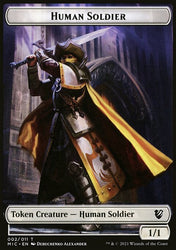 Eldrazi Spawn // Human Soldier Double-Sided Token [Innistrad: Midnight Hunt Commander Tokens]