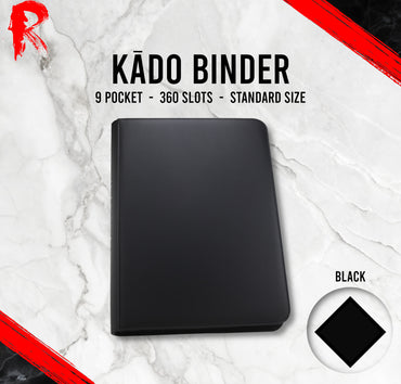 Kādo Binder - 9 Pocket Standard Zip Binder - Black