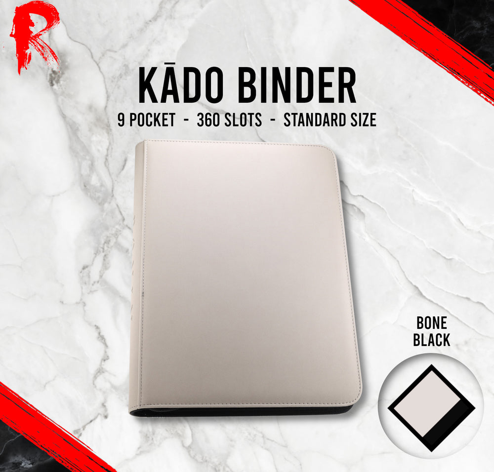 Kādo Binder - 9 Pocket Standard Zip Binder - Bone