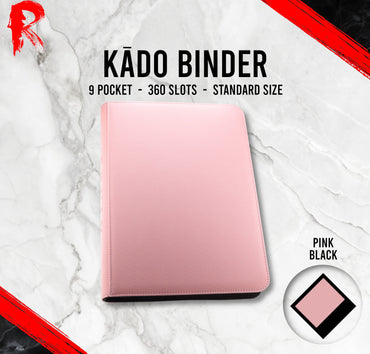 Kādo Binder - 9 Pocket Standard Zip Binder - Pink