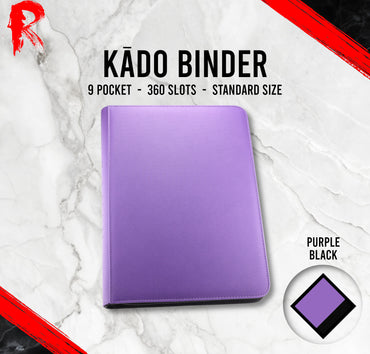 Kādo Binder - 9 Pocket Standard Zip Binder - Purple