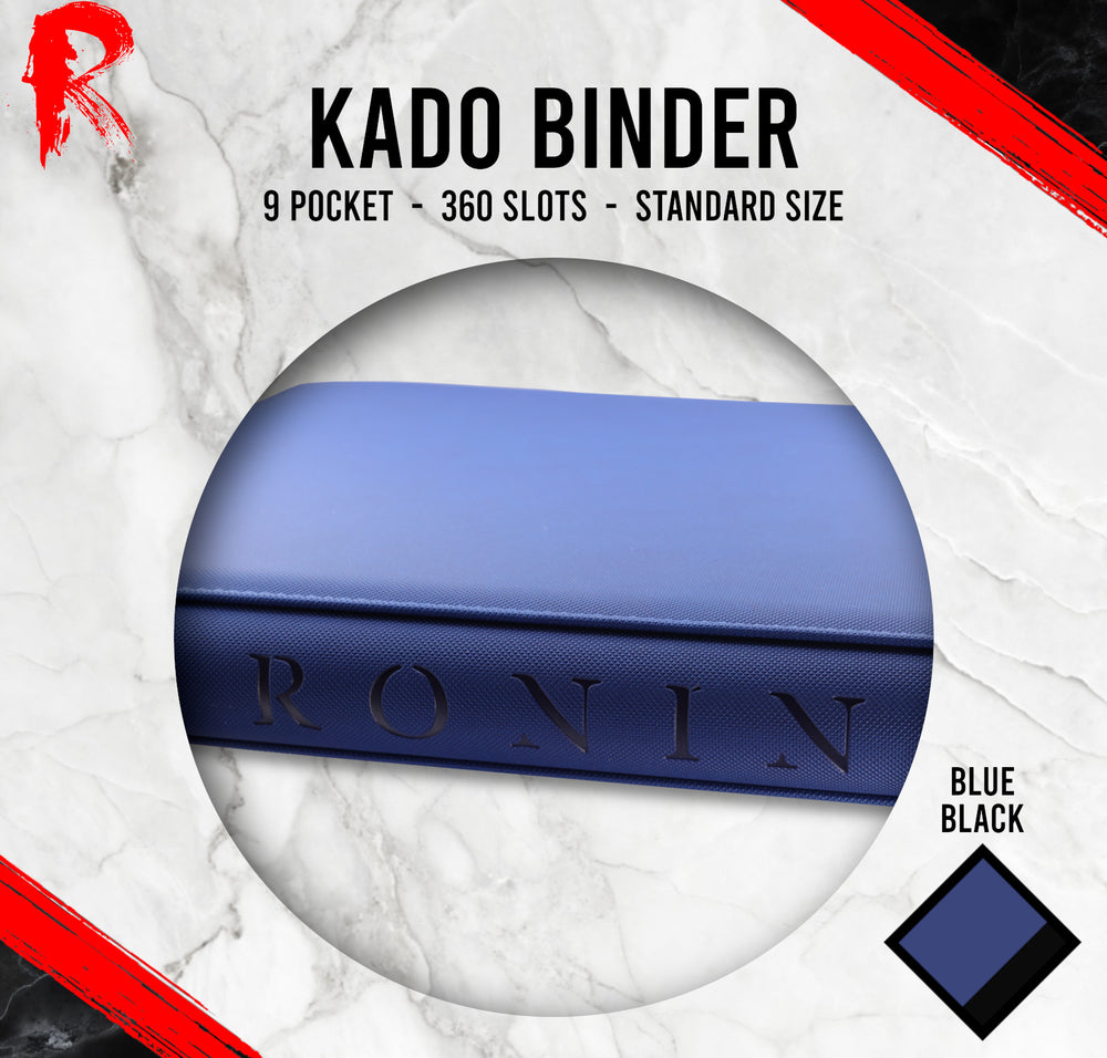 Kādo Binder - 9 Pocket Standard Zip Binder - Blue