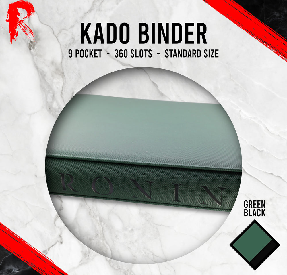 Kādo Binder - 9 Pocket Standard Zip Binder - Green