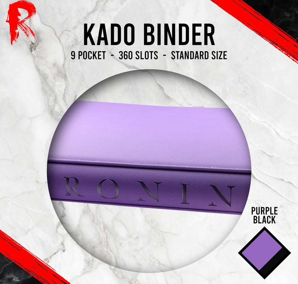Kādo Binder - 9 Pocket Standard Zip Binder - Purple
