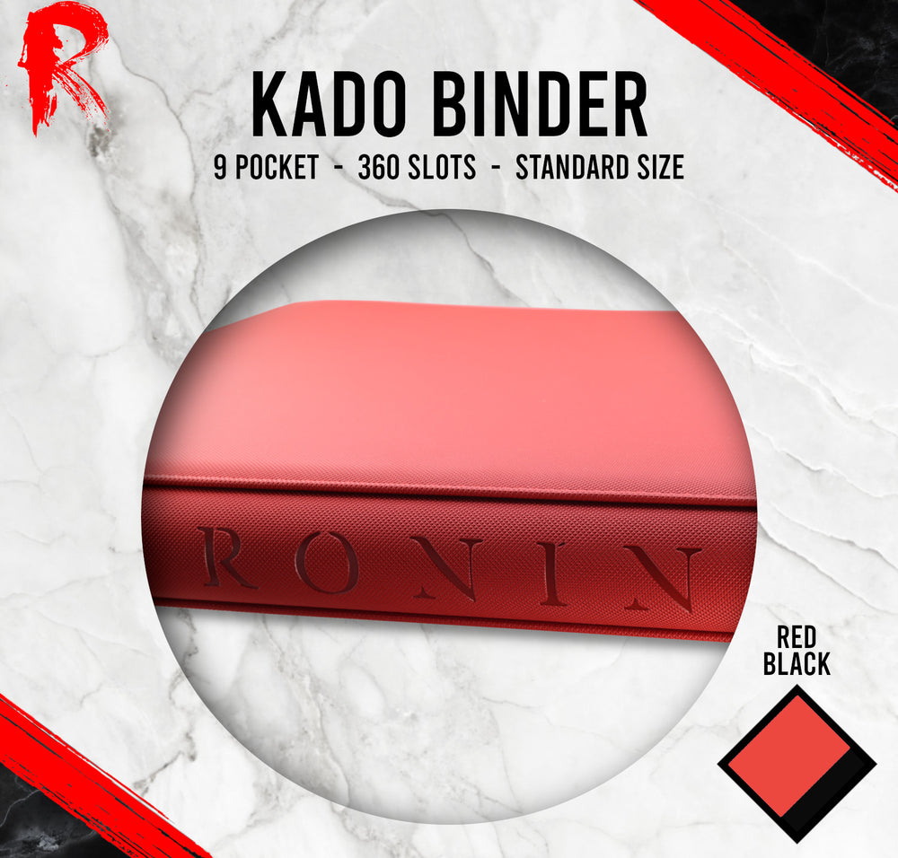 Kādo Binder - 9 Pocket Standard Zip Binder - Red