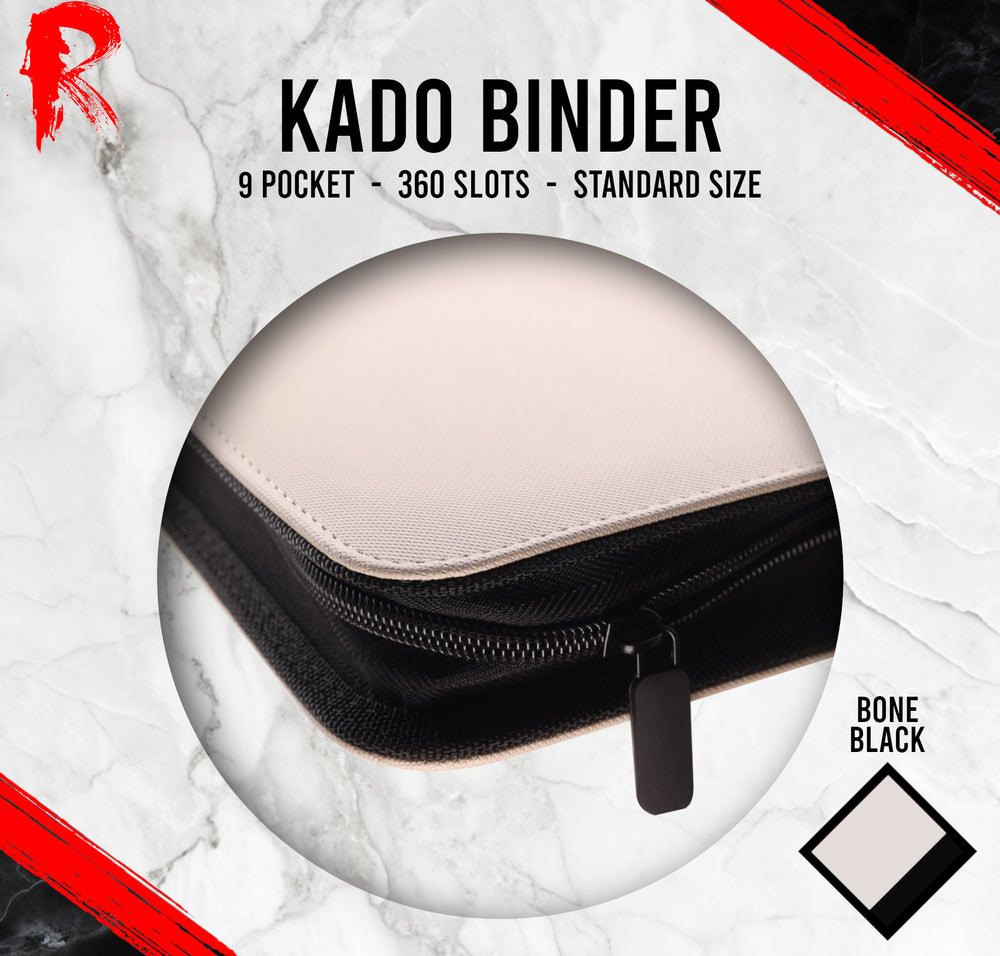 Kādo Binder - 9 Pocket Standard Zip Binder - Bone